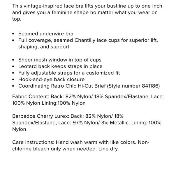 Wacoal NWTs Retro Chic Full Figure Underwire Bra Size 38D - Picture 2 of 8